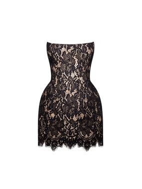 MILLA Fitted black lace mini dress
